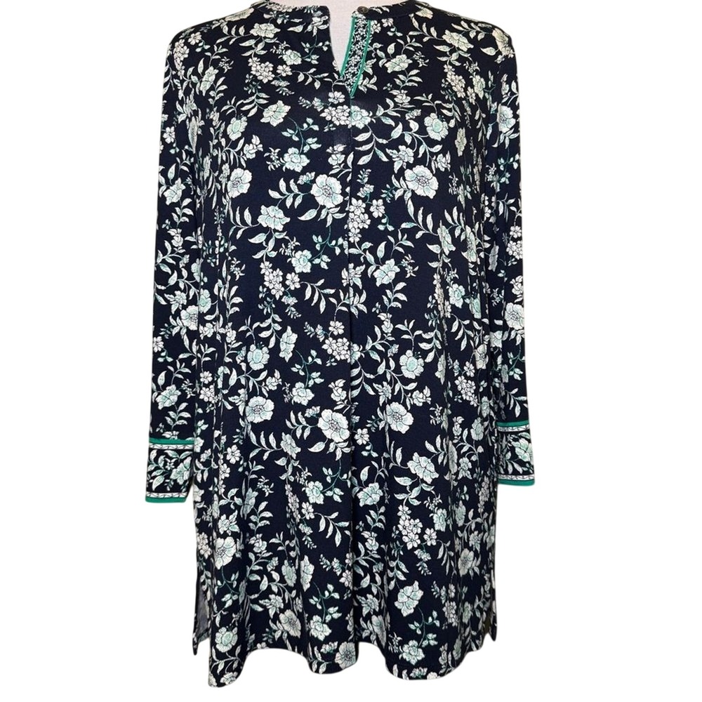 J.Jill The Wearever Collection 3/4-Sleeve Split-Neck Tunic Top Shirt Blouse‎ XS